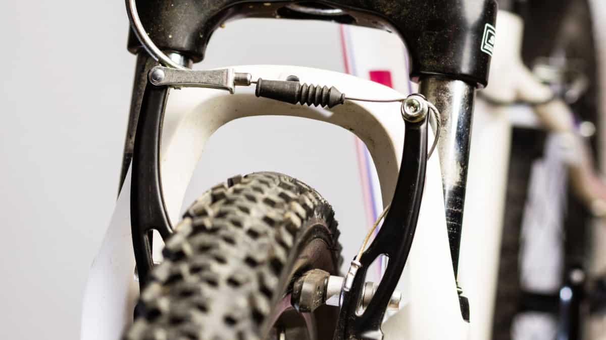 bike v brakes rubbing on one side