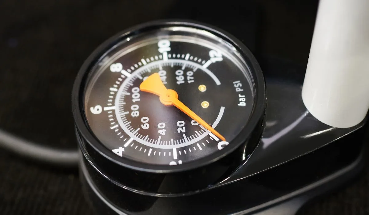 A bike pressure gauge. 