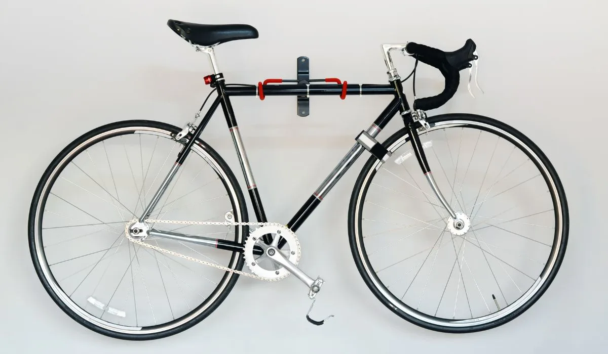 A road bike without a person on it, against a white background. 