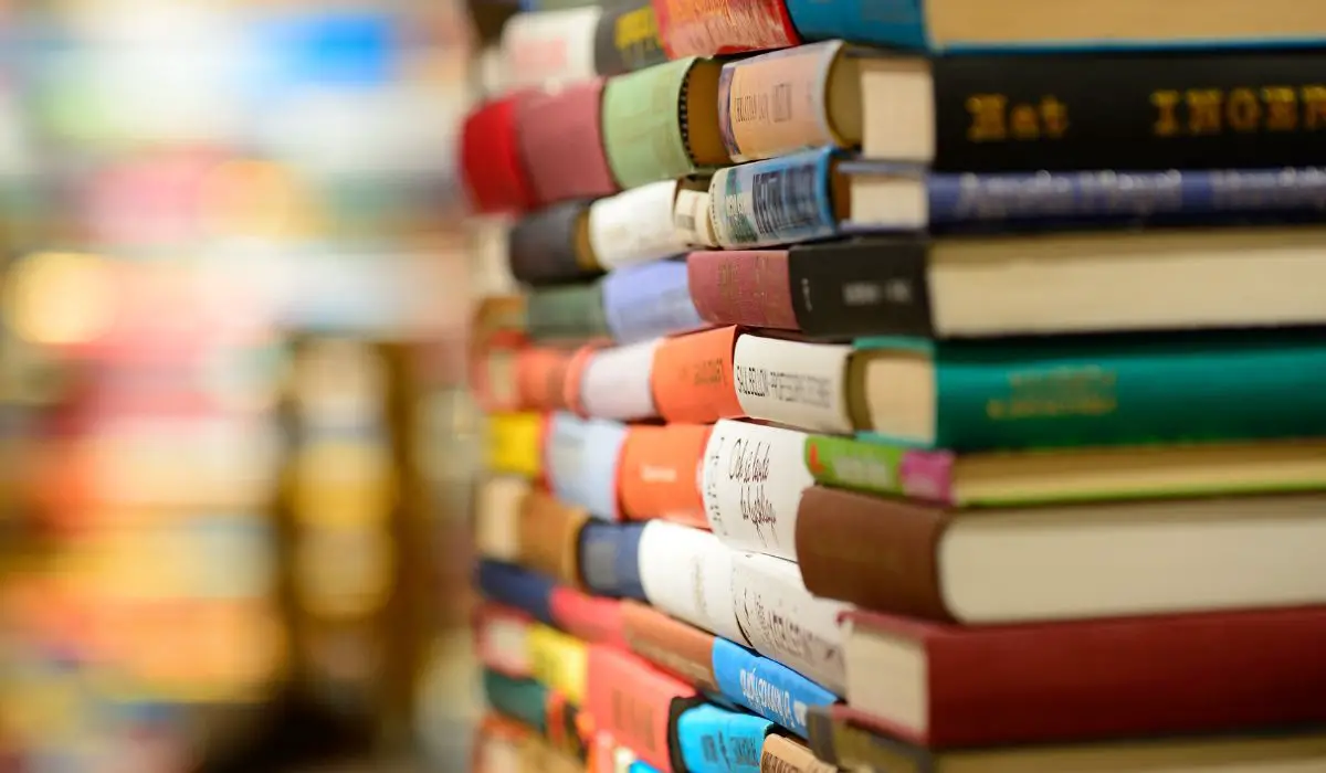 A stack of books.